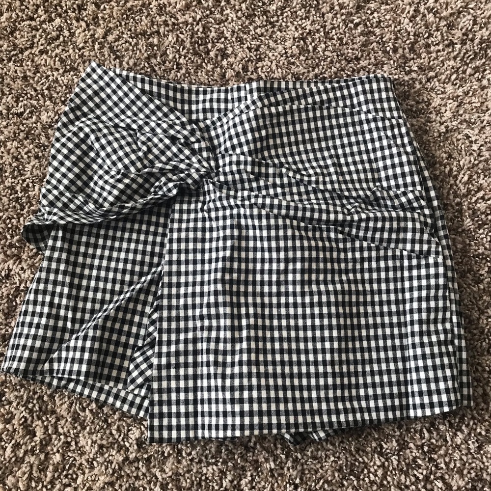Zara Gingham Skort